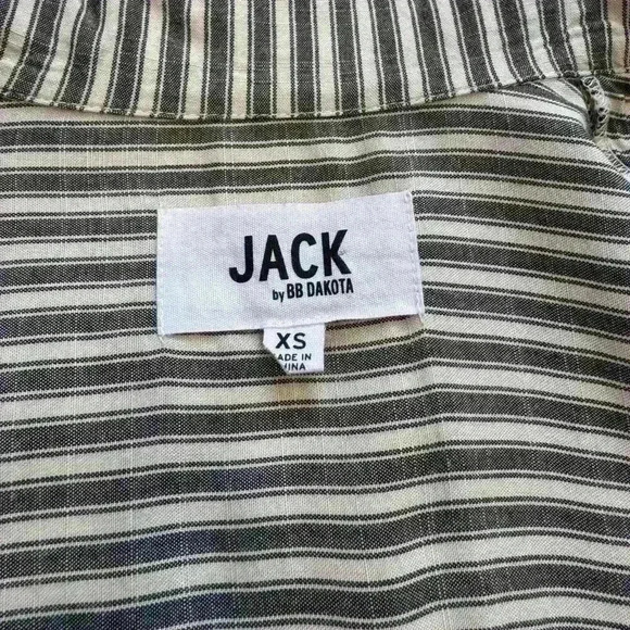 JACK by BB Dakota Grey and White Stripped Girlfriend Open Jacket - Size XS - Picture 5 of 5